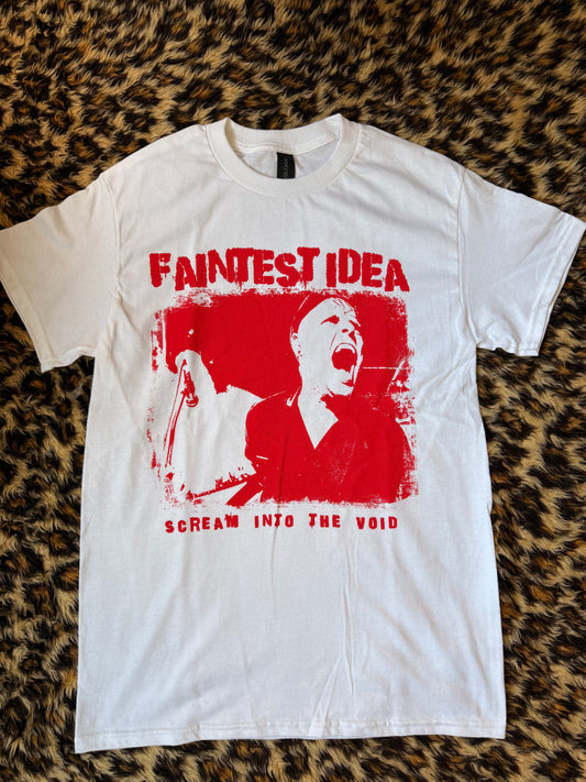 Scream Into the Void White and Red t-Shirt